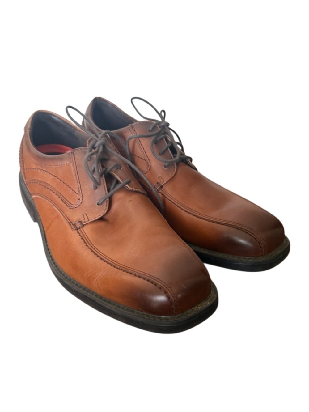 Rockport Tru-tech Brown Leather Lace-Up Dress Shoes-Size 11.5